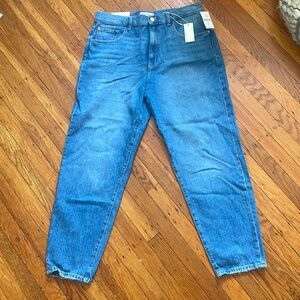 Warp+Weft PAS high-waisted barrel jeans NWT